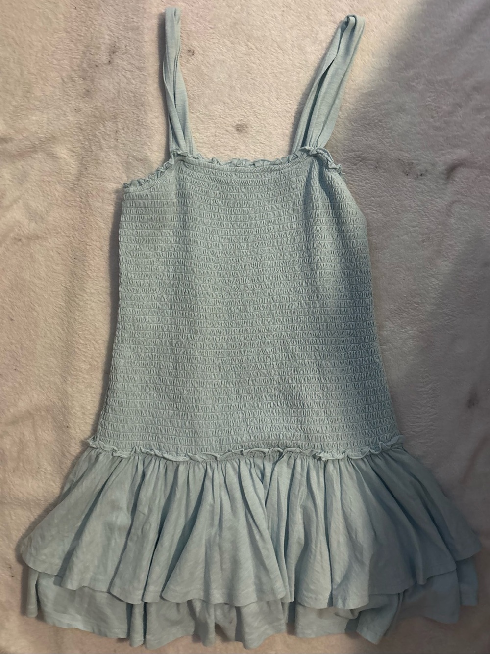American Eagle Outfitters Light Blue Smocked Sundress